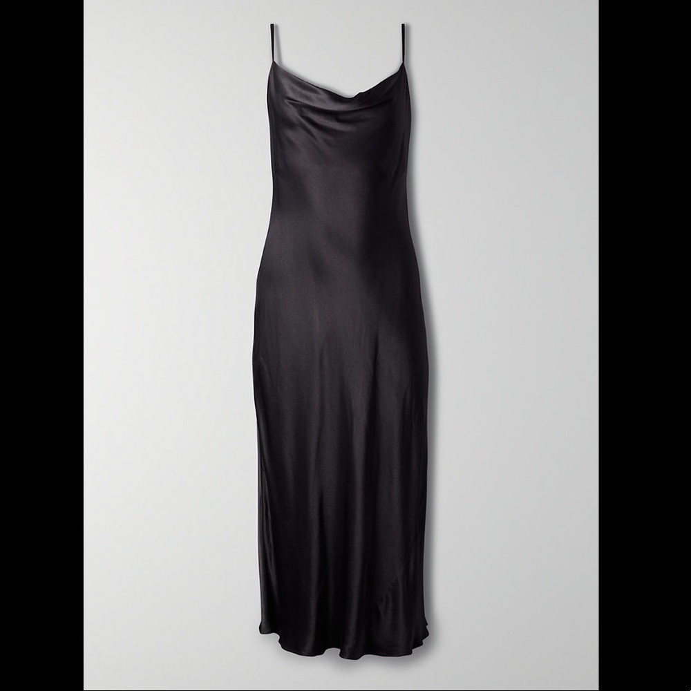 Aritzia Wilfred CANTO cowl neck black dress